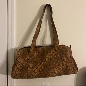 Small Brown Floral Dufflebag